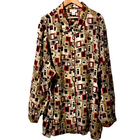 Long Button Up Artsy Shirt - Picture 1 of 7